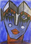 Lot #1604: KARIMA MUYAES - Prophet - Gouache and metal thread on thick wove paper