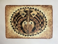 Lot #1499: KARIMA MUYAES - Yoruba - Original color lithograph