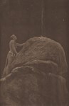 Lot #2168: EDWARD S. CURTIS - The Signal Fire - Original vintage sepia toned photogravure